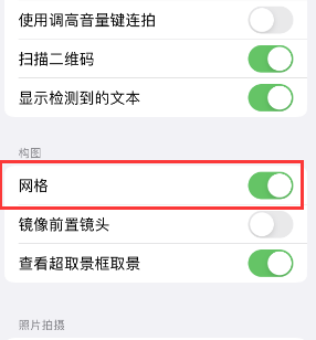 寿县苹果手机维修网点分享iPhone如何开启九宫格构图功能 