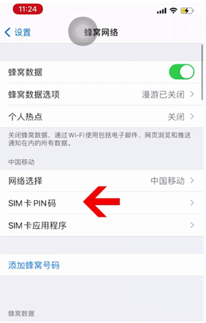 寿县苹果14维修网分享如何给iPhone14的SIM卡设置密码 